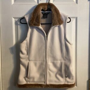 Stylish Cream Vest with Tan Faux Fur by Madison
